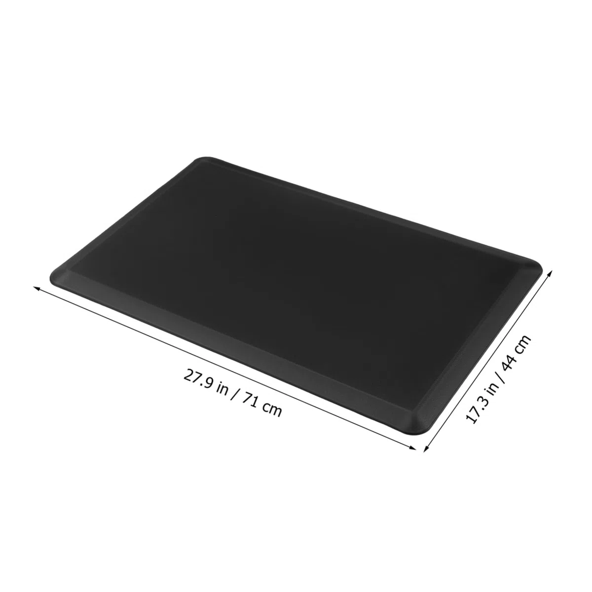 TOPBATHY Alfombrilla Antifatiga para Pies Cómoda para Estar para Cocina y Escritorio Negra Antideslizante y Acolchada