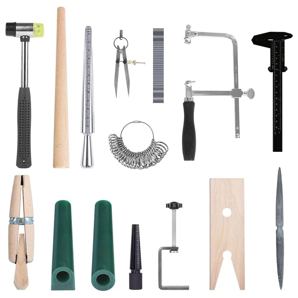 Kit de herramientas para tallar anillos de cera, kit de moldes de cera para joyería, tubo de cera, joyeros, marco de sierra de cera, anillo de lima de cera