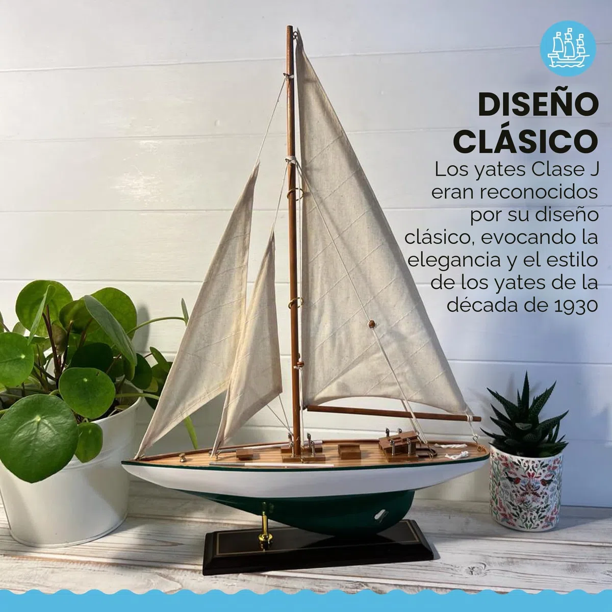Thorness Detallado 35 cm de largo de madera modelo J Class velero | Yate de carreras de la Copa América | Adorno náutico | Modelo de barco de vela | Modelo de barco totalmente montado