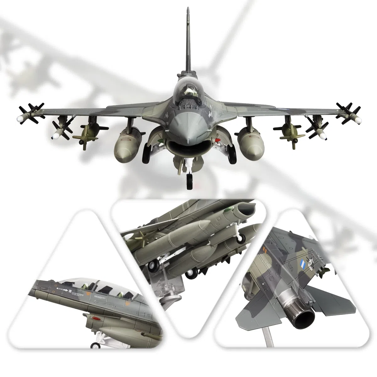 Modelo de avión militar 1:72 F16D modelos de aviones de metal modelo de avión fundido a presión modelo de avión para coleccionar o regalar
