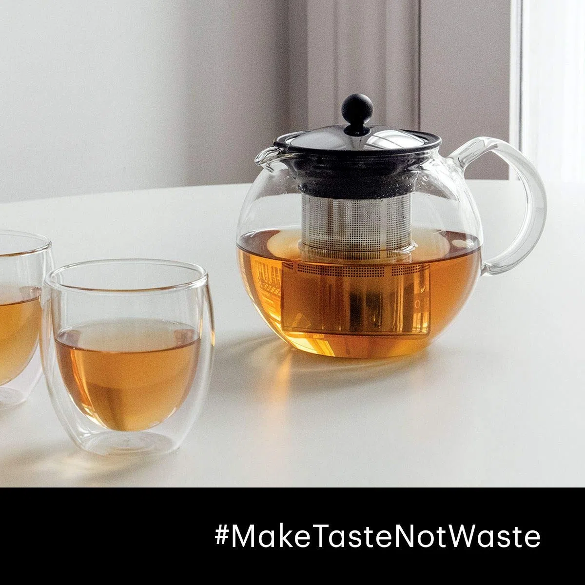 Bodum Assam - Tetera de émbolo, 1,5 l, Filtro y Tapa de Acero Inoxidable Brillante