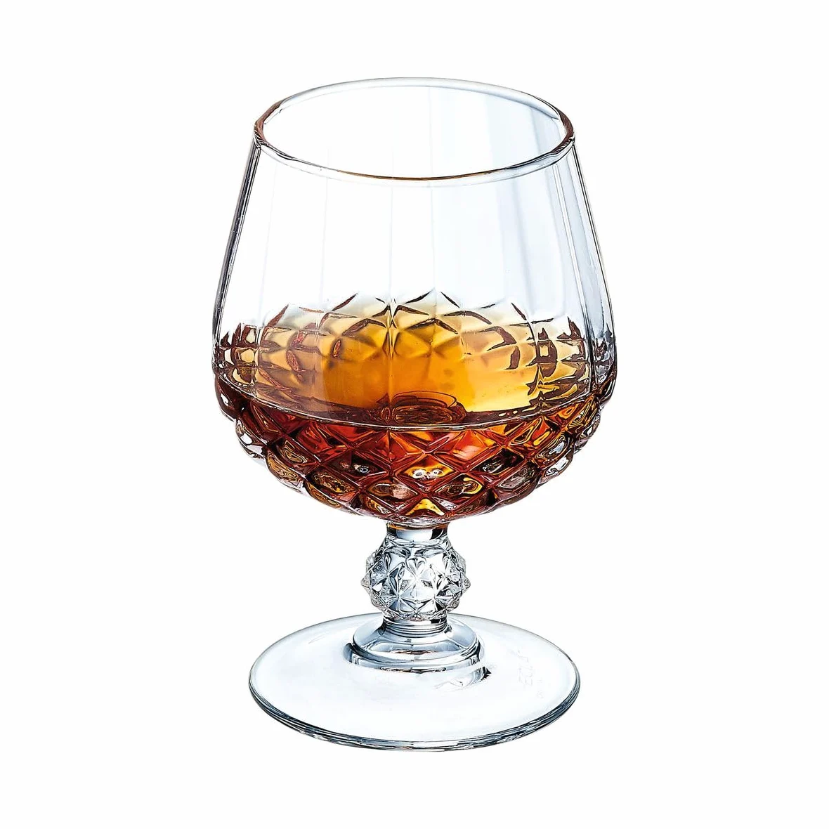 Cristal D'Arques Paris Longchamp – 6 vasos de coñac de 32 cl de Kwarx – Brillo, transparencia y alta resistencia – Molduras icónicas – Fabricado en Francia