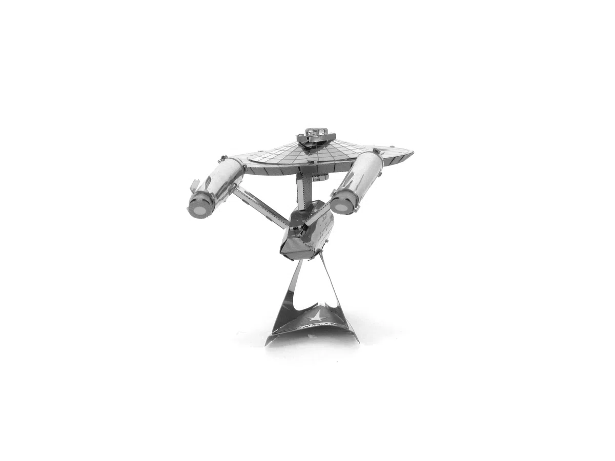 Metal Earth Puzzle 3D Nave Espacial Uss Enterprise Ncc-1701. Rompecabezas De Metal De Star Trek. Maquetas Para Construir Para Adultos Nivel Desafiante De 12.7 X 6 X 6 Cm