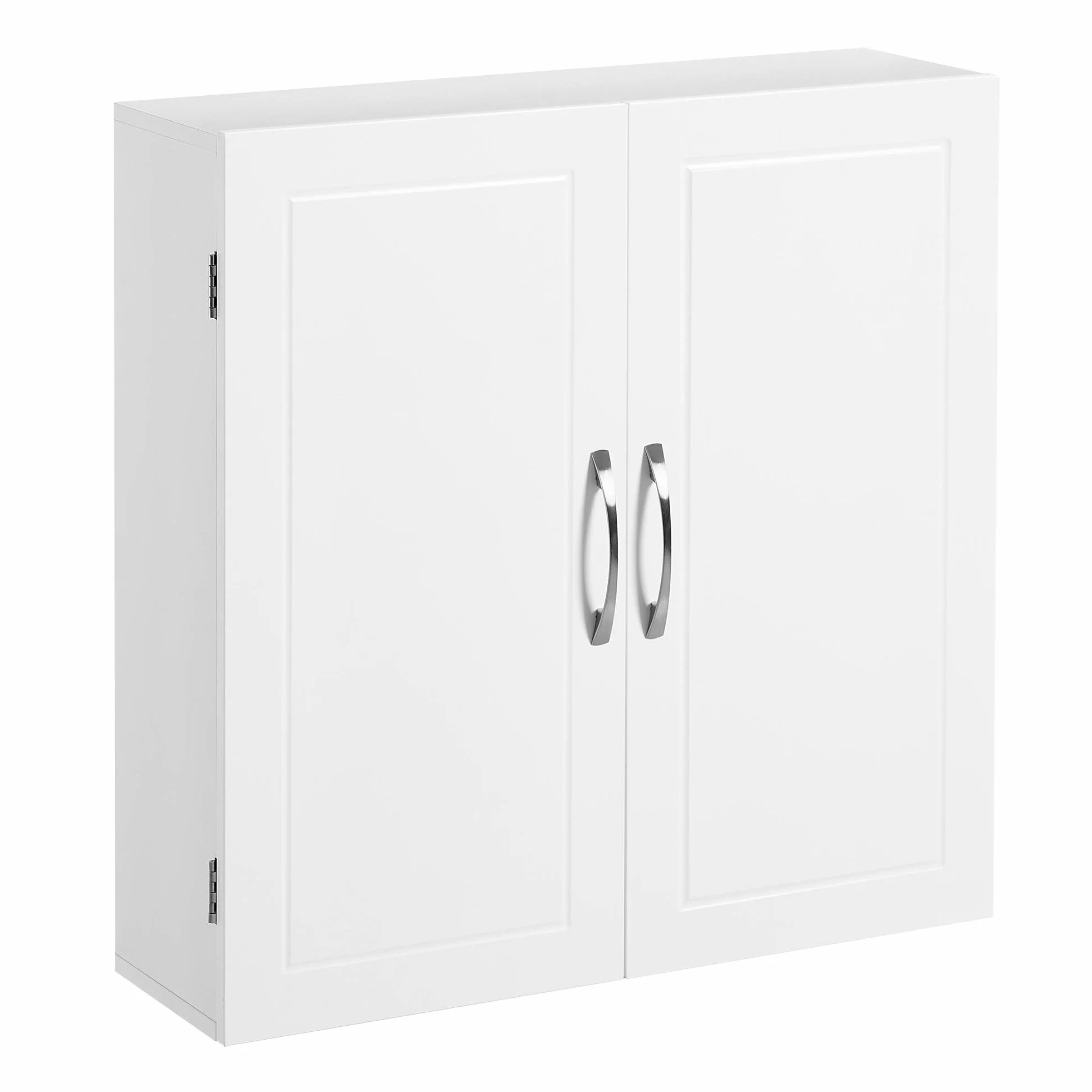 VASAGLE Armario de Pared para Cuarto de baño, Armario de Pared para Cuarto de baño, 18 x 60 x 60 cm, Armario de Farmacia con estantes Ajustables, Blanco Nube BBC320W01