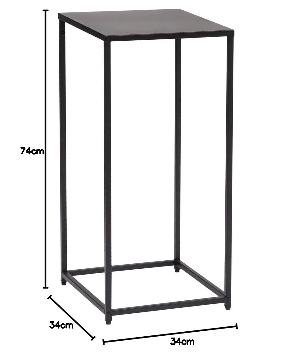 Atmosphera - Juego de 2 mesas Nido Gota, Metal Negro, Altura 74 cm - para salón, Dormitorio y Mesa Auxiliar