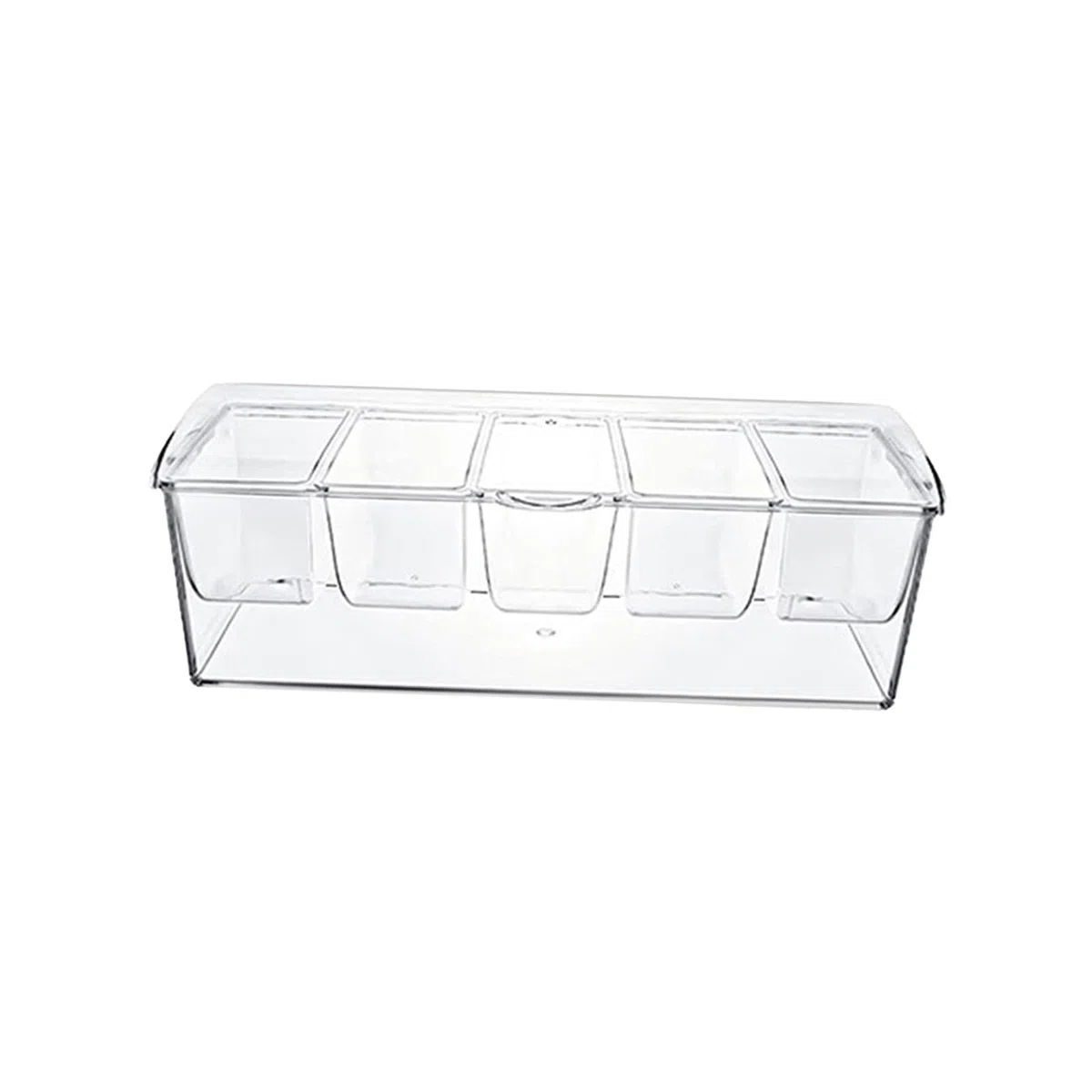 Bandeja enfriada para servir con 5 compartimentos extraíbles para interiores y exteriores