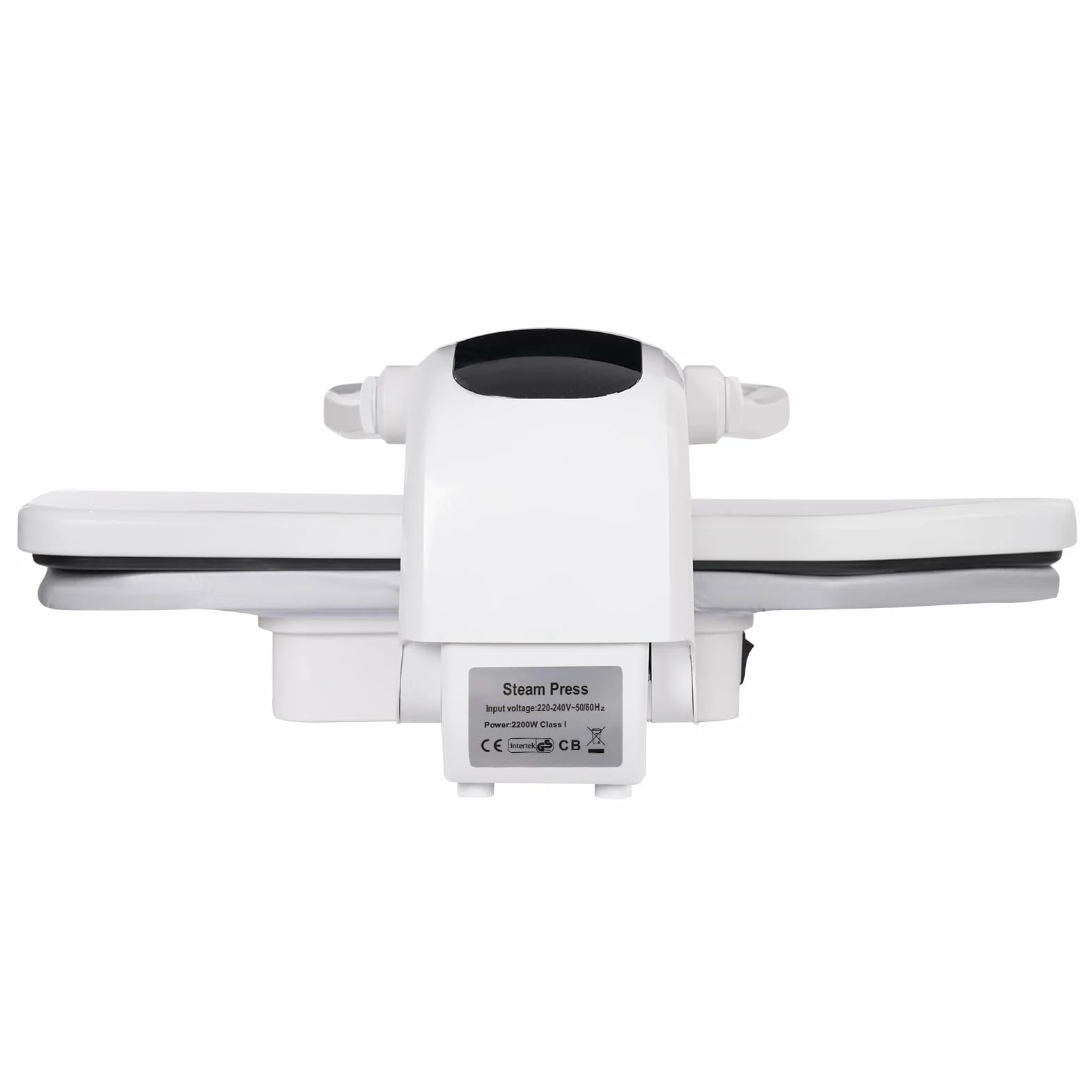Prensa de vapor inteligente blanca – Prensa de vapor digital con varios ajustes de tela – para dormitorio, sala de estar, tienda de ropa – 68 x 53 x 26 cm