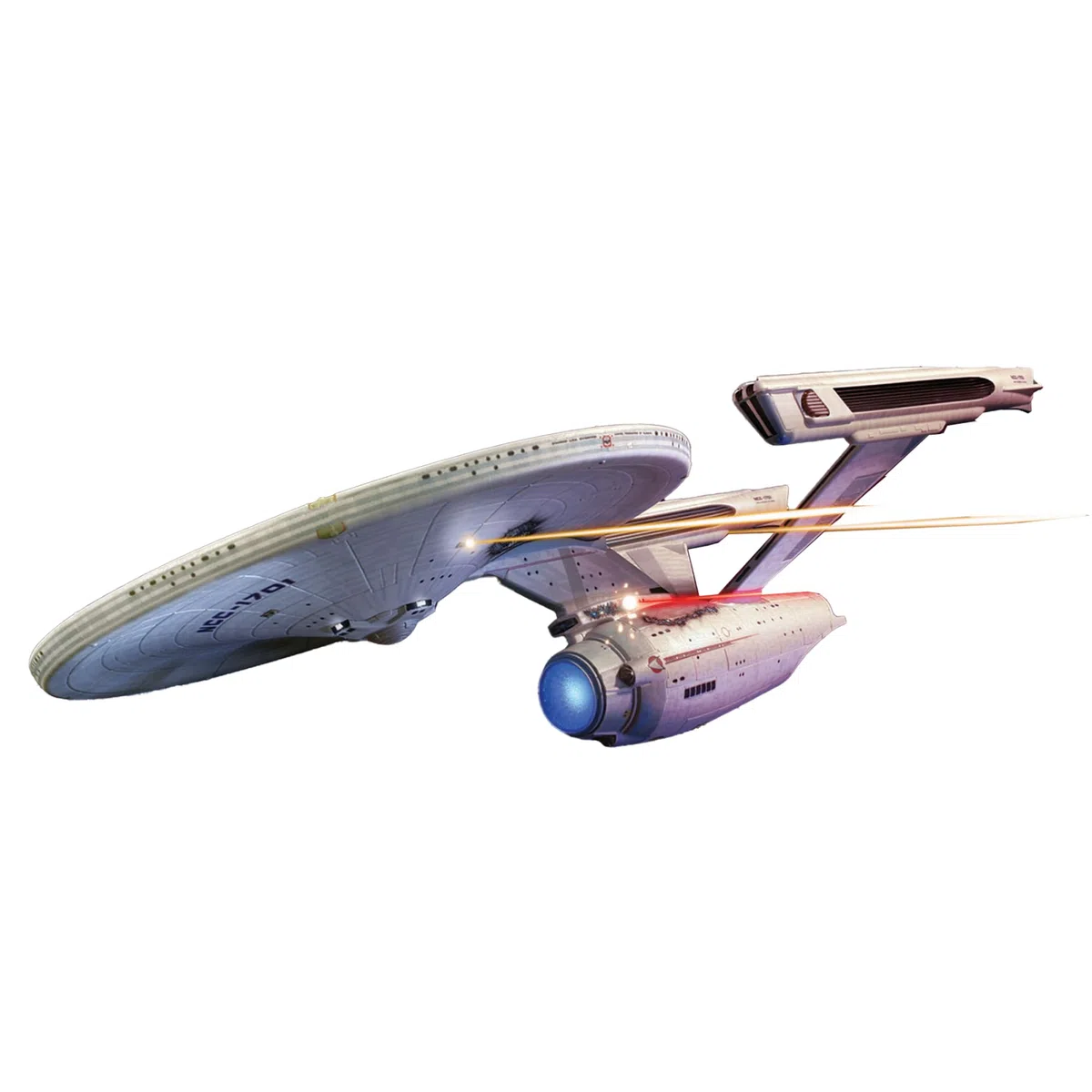 Polar Lights- Star Trek 1/1000 USS Enterprise Refit Wrath of Khan SnapIt 1:1000 EE.UU NCC-1701-Refit-Wrath Edition, Color Gris (Round 2,LLC POL974)