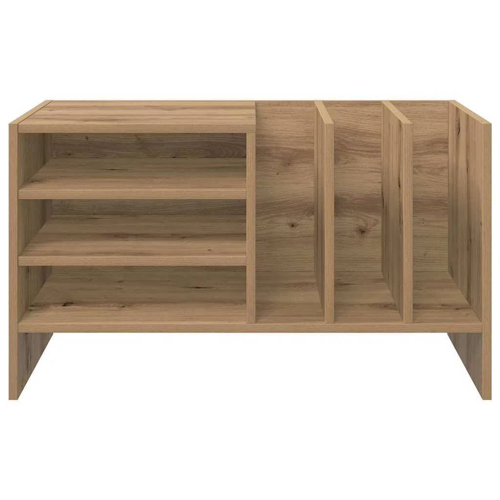 Genérico Mueble para Discos de Vinilo Roble Artesanal 78.5 x 35 x 45 cm,Mobiliario,Armarios y Almacenamiento,Almacenamiento para CD y DVD,891079
