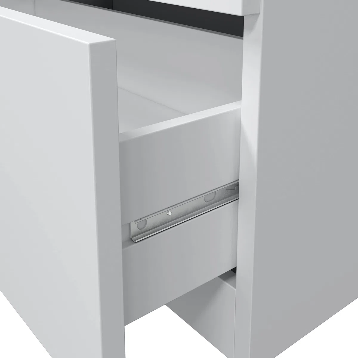 Habitdesign Cómoda 3 Cajones, 80x77x38 (AltoxAnchoxFondo-en cm), Cajonera Dormitorio Color Blanco Artik, Modelo LowCost