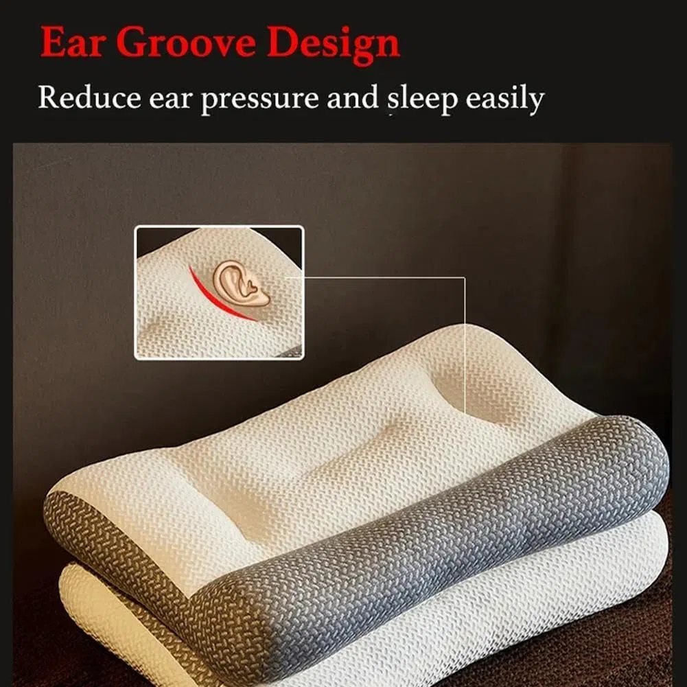 Almohada para la apnea del sueño y el dolor de cuello, almohada ergonómica de espuma viscoelástica para dormir de lado o de espalda, apoyo cervical para sueño profundo, alivio del dolor de hombro