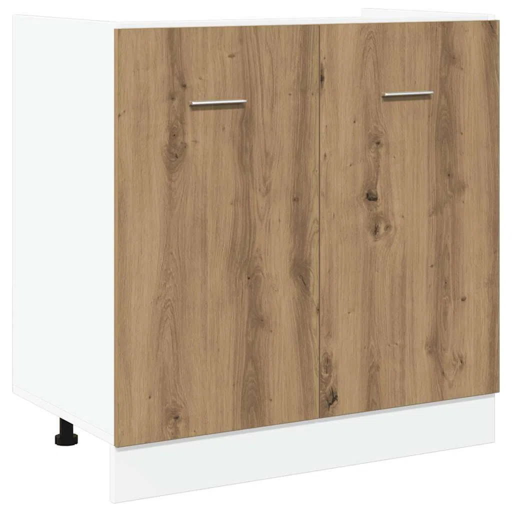 vidaXL Mueble bajo Fregadero Lyon Roble Artesanal 80x46x81,5 cm Madera de ingeniería