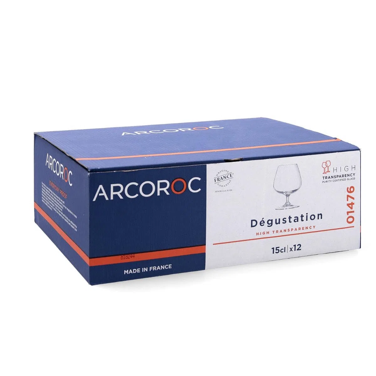 Arcoroc Set 12 Copas coñac de Vidrio 15cl, Marca de 3cl