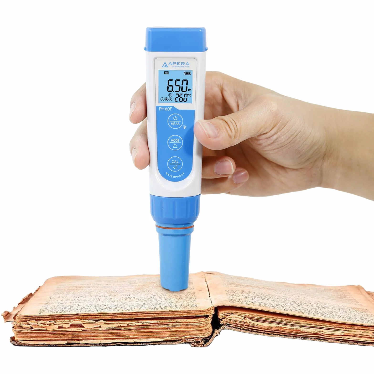 Apera Instruments PH60F, probador de bolsillo, sensor plano, 20