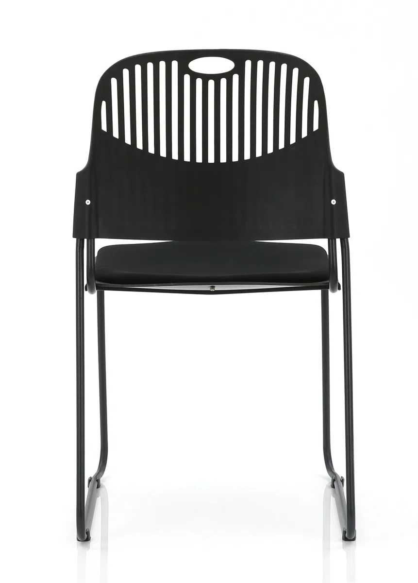 MUEBLIX.COM - Pack de 2 Sillas Confidente, Silla de Recepción, para Cocina u Oficina, Resistente y Duradera, Silla Ergonómica y Clásica, Color Negro