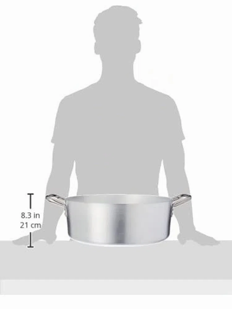 - Pentole Agnelli - Cacerola Baja de Aluminio - INOX con 2 Asas
