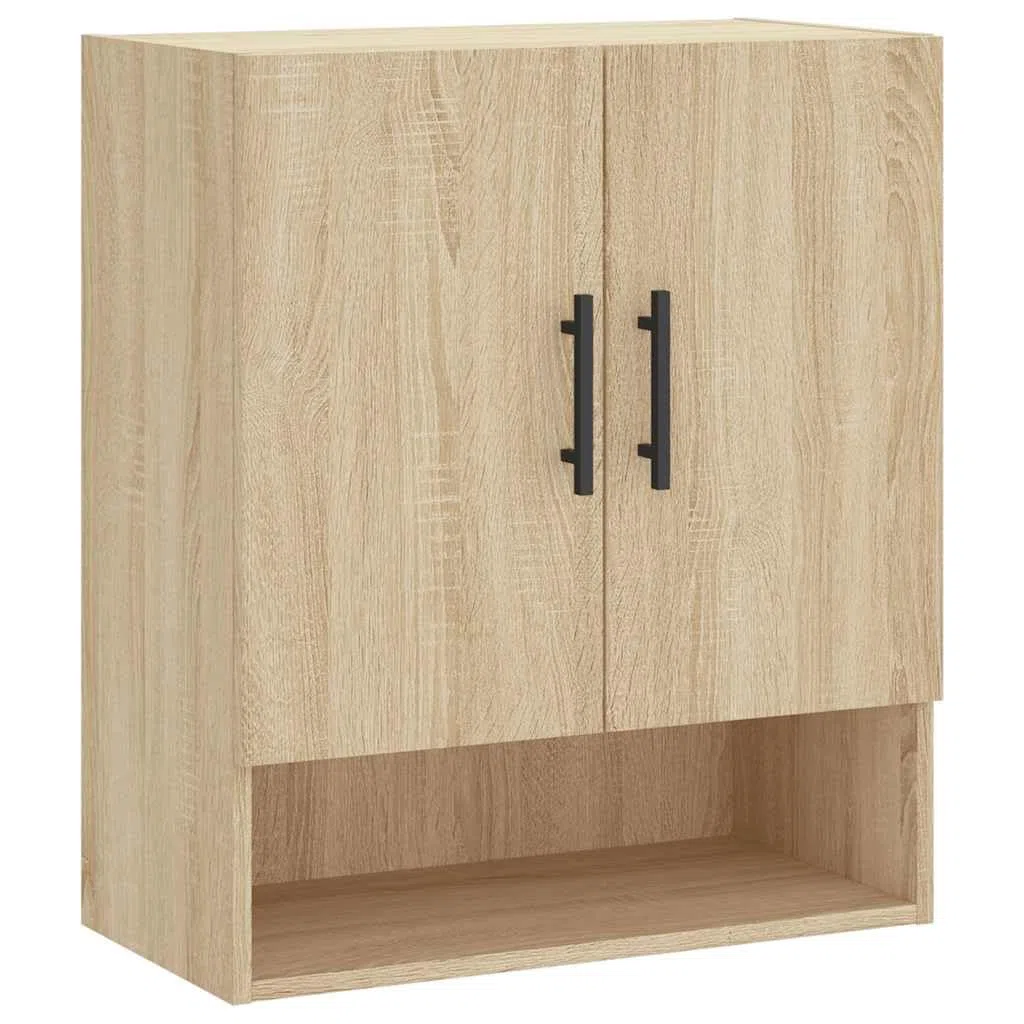 vidaXL Armario de Pared Madera de ingeniería Roble Sonoma 60x31x70 cm, Armario, Vitrina, Armario de almacenaje con Puerta, Armario de almacenaje