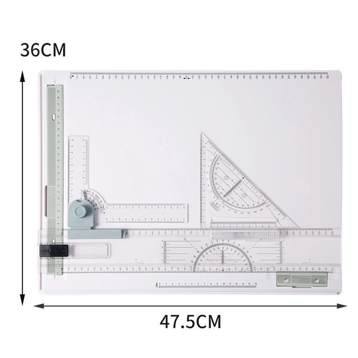 Tablero de Dibujo A3, Tablero de Dibujo Arquitectónico Gráfico con Regla Transparente Paralela