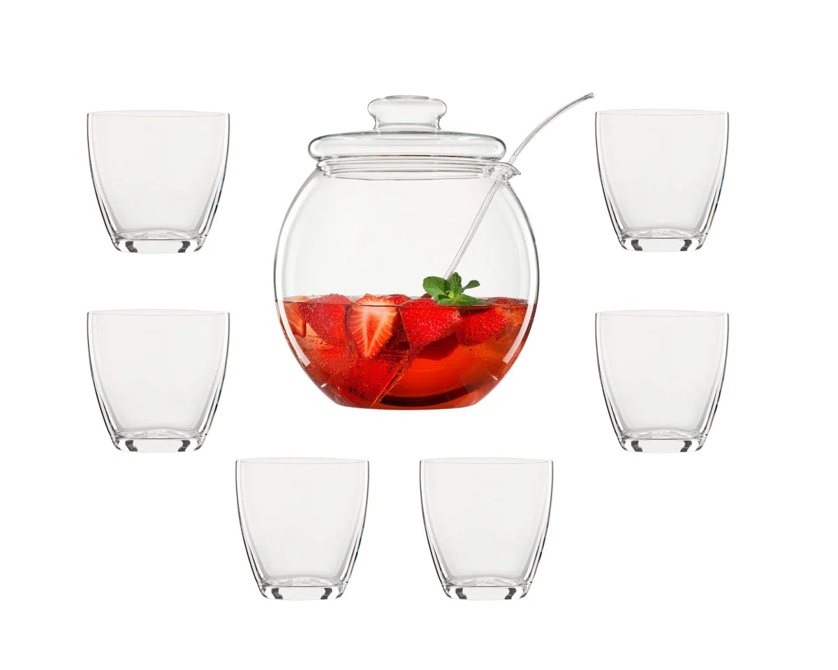 Bohemia Cristal – 071 – 66015 Ponche Set Libera 4,5liter, Regalo de cartón (1 Pieza)