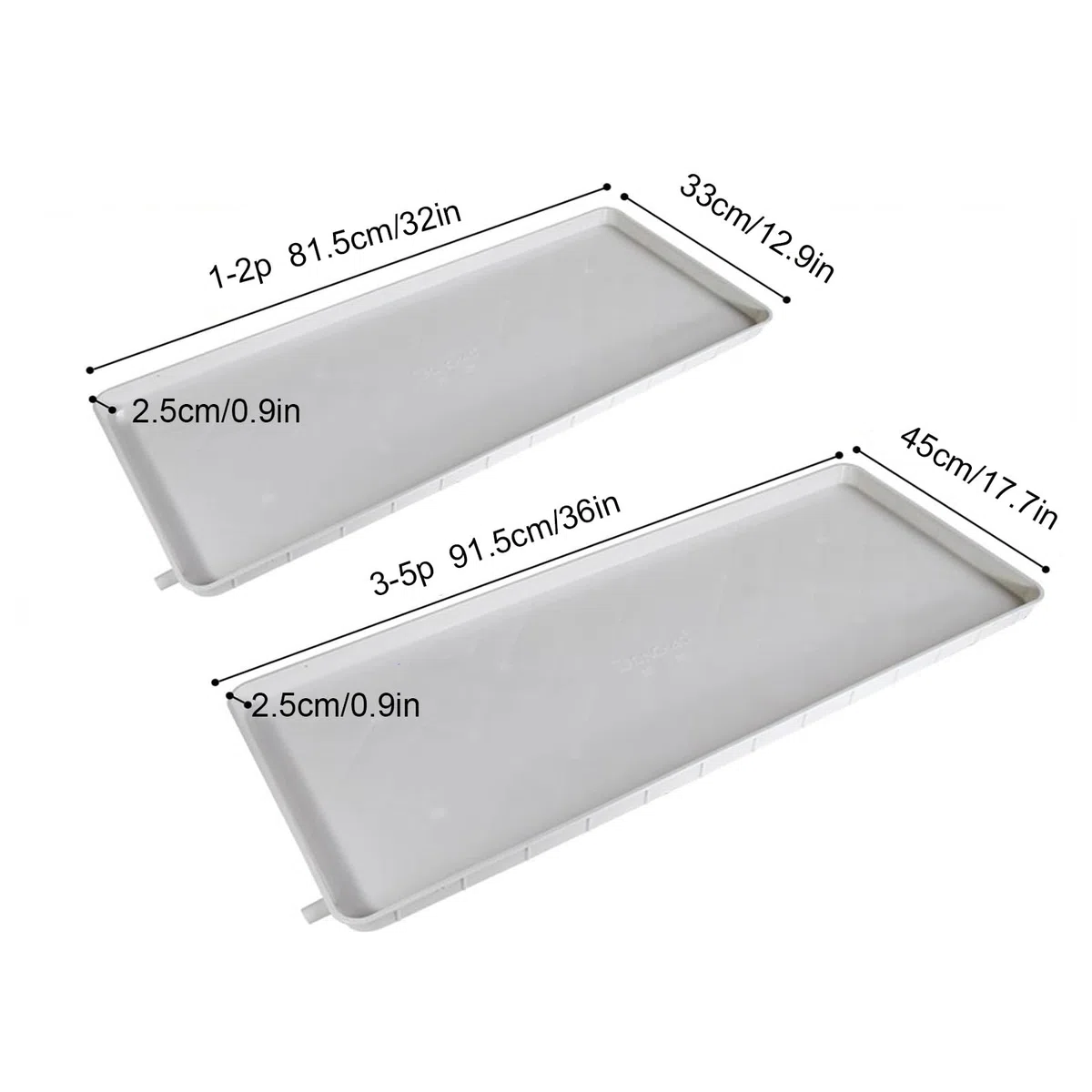 Bandeja de Drenaje de Plástico,Bandeja Condensados para Aire Acondicionado Portátil, Manguera de 200 Cm, Apta para Unidad(81.5 * 33 * 2.5cm/32 * 12.9 * 0.9in)