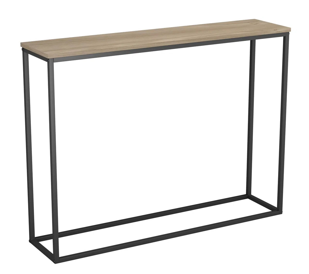 URBNLIVING Consola de recibidor de madera con patas de metal (Roble)
