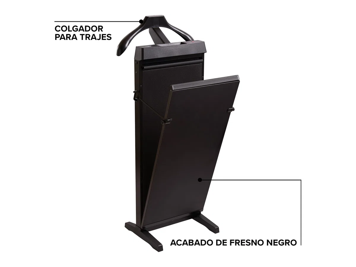 Corby 3300 Prensa para pantalones en fresno negro - Enchufe de la UE