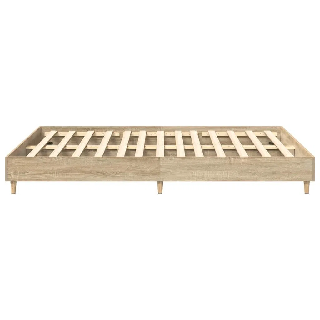 vidaXL Estructura de Cama sin colchón Madera Roble Sonoma 140x200 cm, Muebles de Dormitorio, Base de Cama, Cama Doble, Cama, armazón de Cama