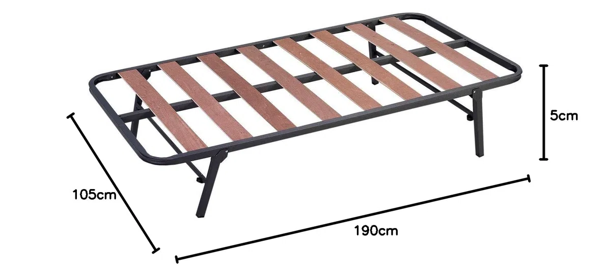 Miroytengo Somier elevable Arrastre Inferior 80x190 cm con Ruedas para Cama Canguro Patas Plegables Tubo de 30x30 mm