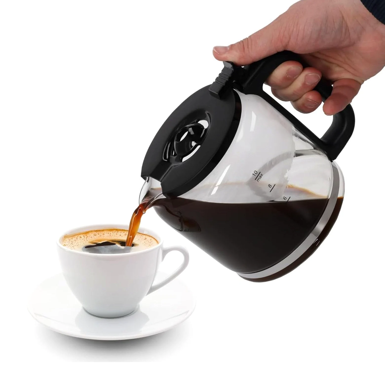 Westinghouse Cafetera Retro - Café de Filtro - Filtro reutilizable - 1,25 l - 10 tazas - 1000 W – Beige