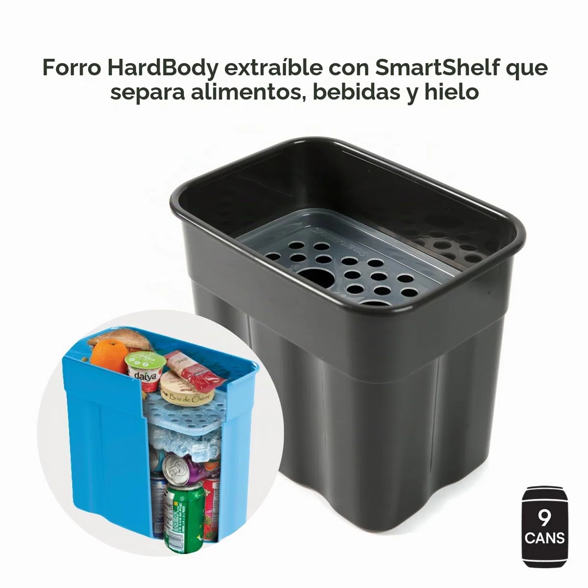 Arctic Zone Titan Nevera de congelación Profunda, Cuerpo rígido sin Cremallera, Capacidad Grande y pequeña, para Playa y Campamento, Aislamiento de congelación Profunda, Forro rígido HardBody y