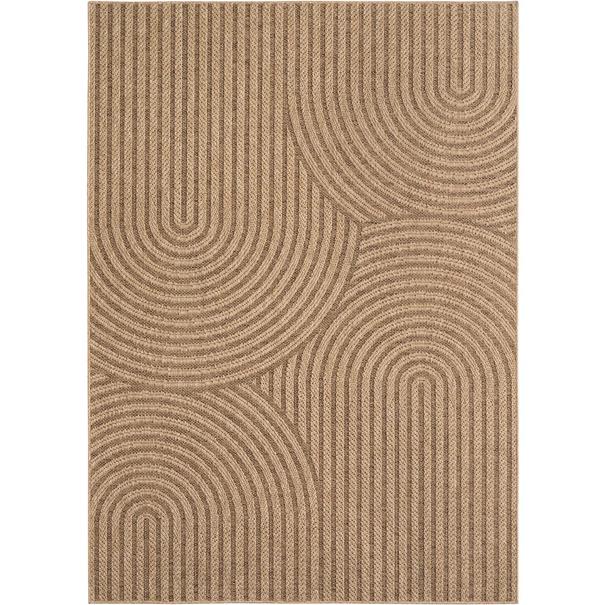 SIMPEX Alfombra para Interior y Exterior - Robusta, Resistente a la Intemperie y fácil de Limpiar, con Efecto de Yute Natural, Ideal para salón, Cocina, terraza, jardín y balcón, 160x230 cm