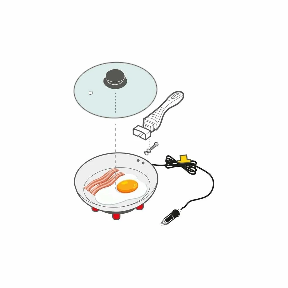 Lampa 97125 Electric Frying Pan, Sartén eléctrica – Ø 20 cm – 24 V – 270 W – 13 A
