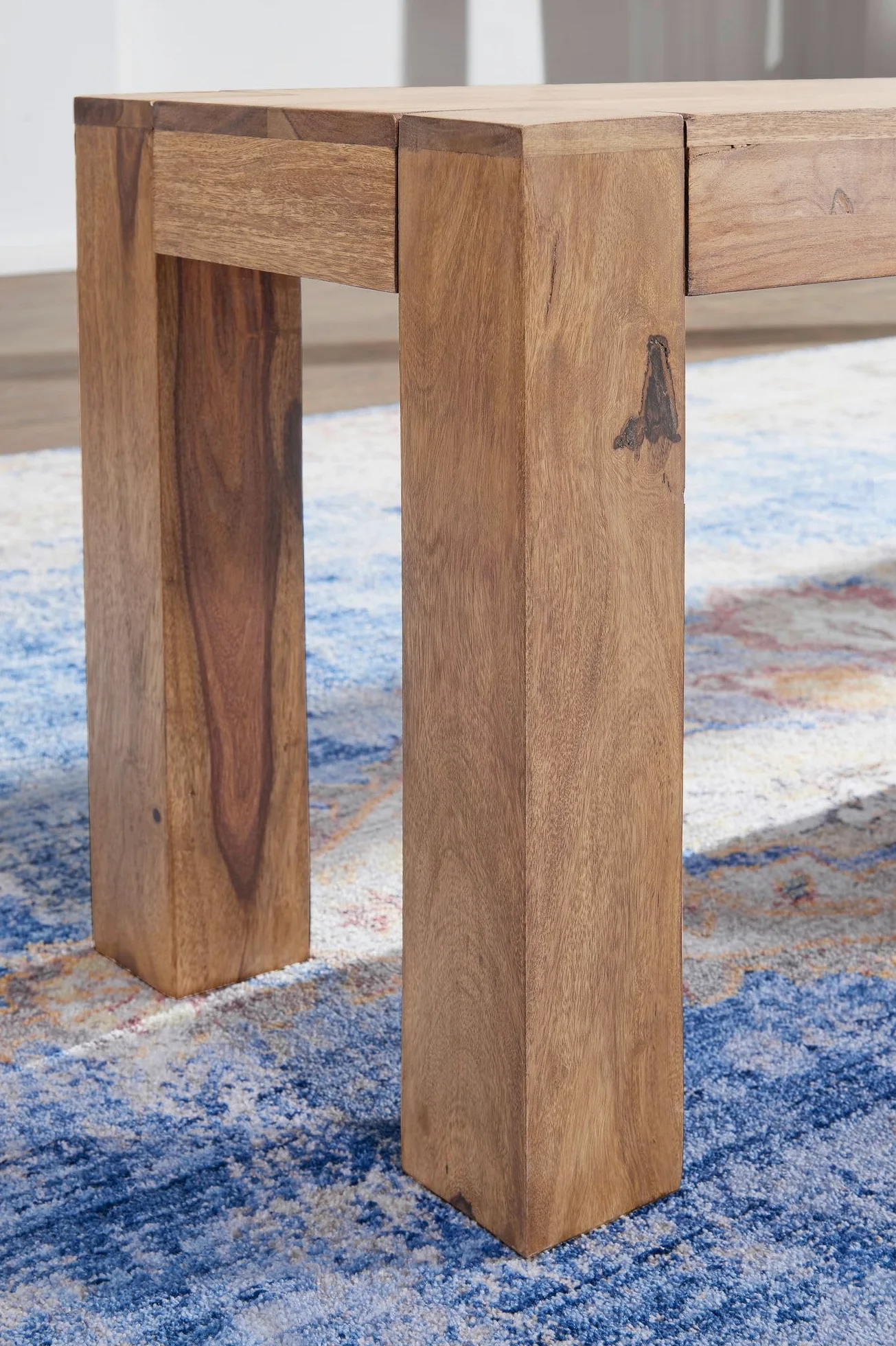 FineBuy - Banco de madera maciza de acacia, producto natural, estilo rústico, tamaño a elegir