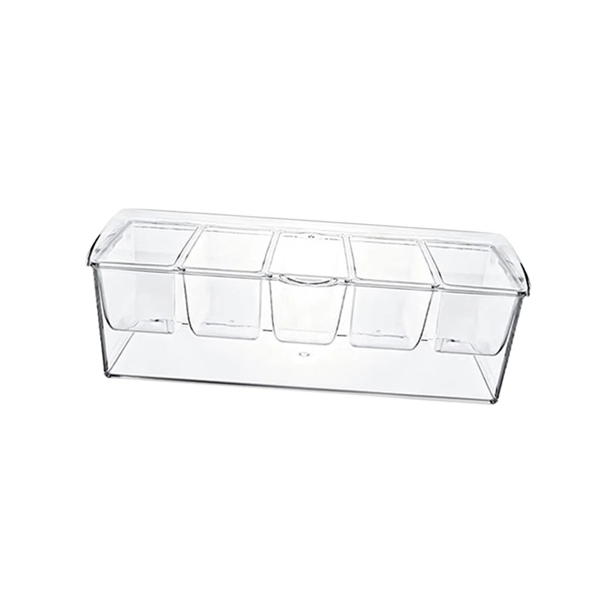 Bandeja enfriada para servir con 5 compartimentos extraíbles para interiores y exteriores