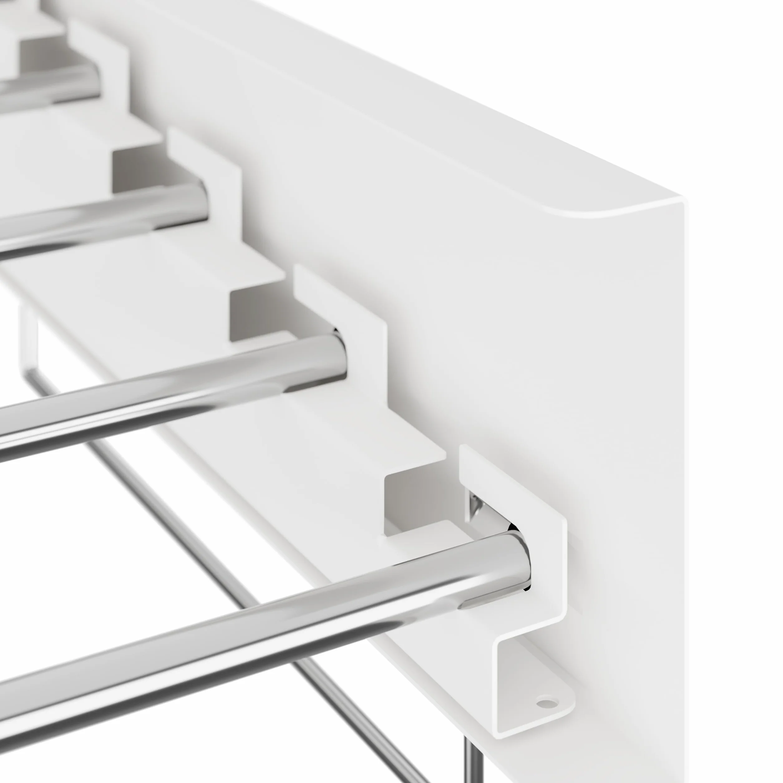 Relaxdays Tendedero de Pared, Plegable, 15 x 80 x 40,5 cm Interior, Tenderete Que Ahorra Espacio, Secador Ropa, Blanco, Acero Inoxidable, 80 cm