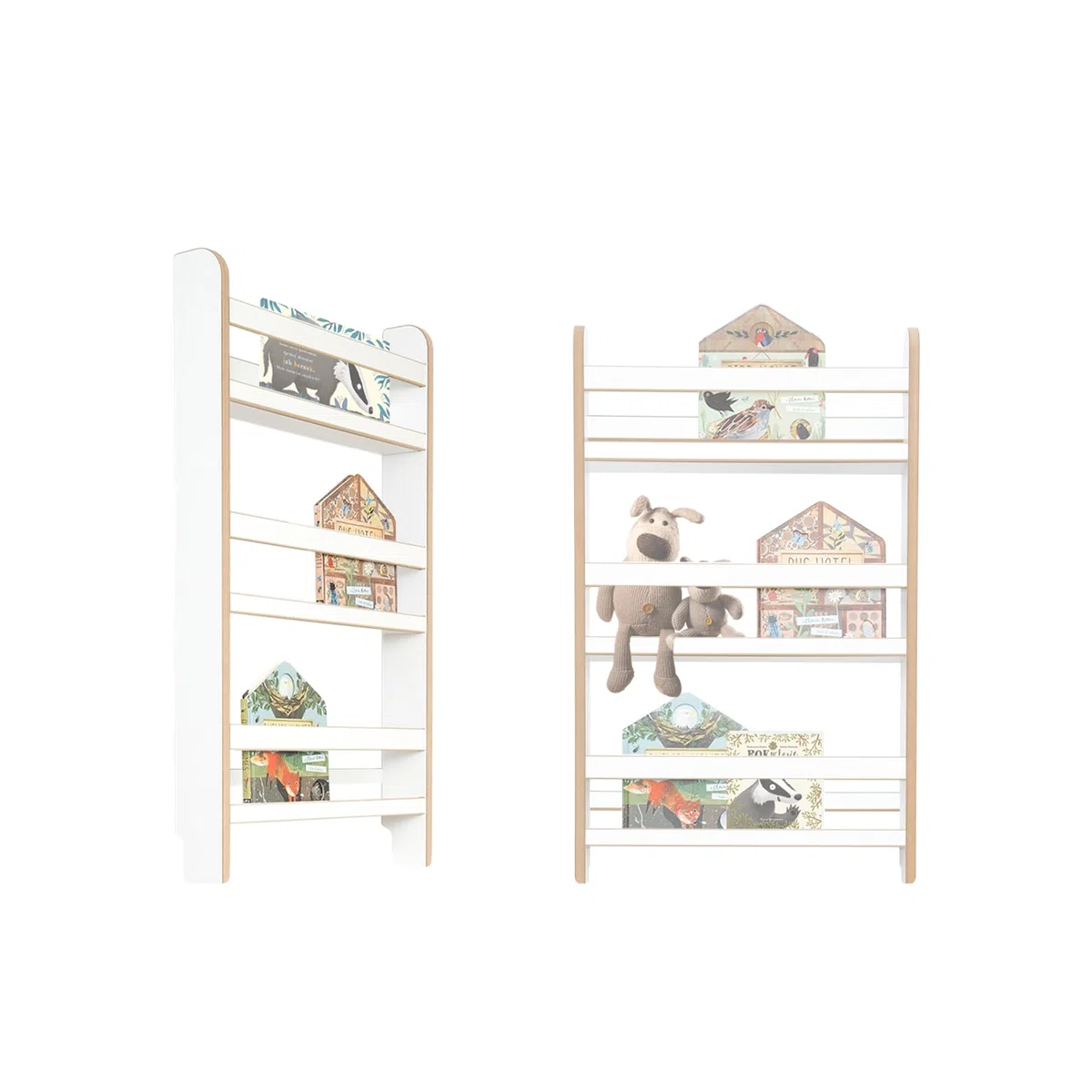 MAMOI® Estantería Infantil de Tablero a Base de Madera – Caja para Libros, estantería para niños, estantería para habitación Infantil, Banco para Libros, Estante de Pared