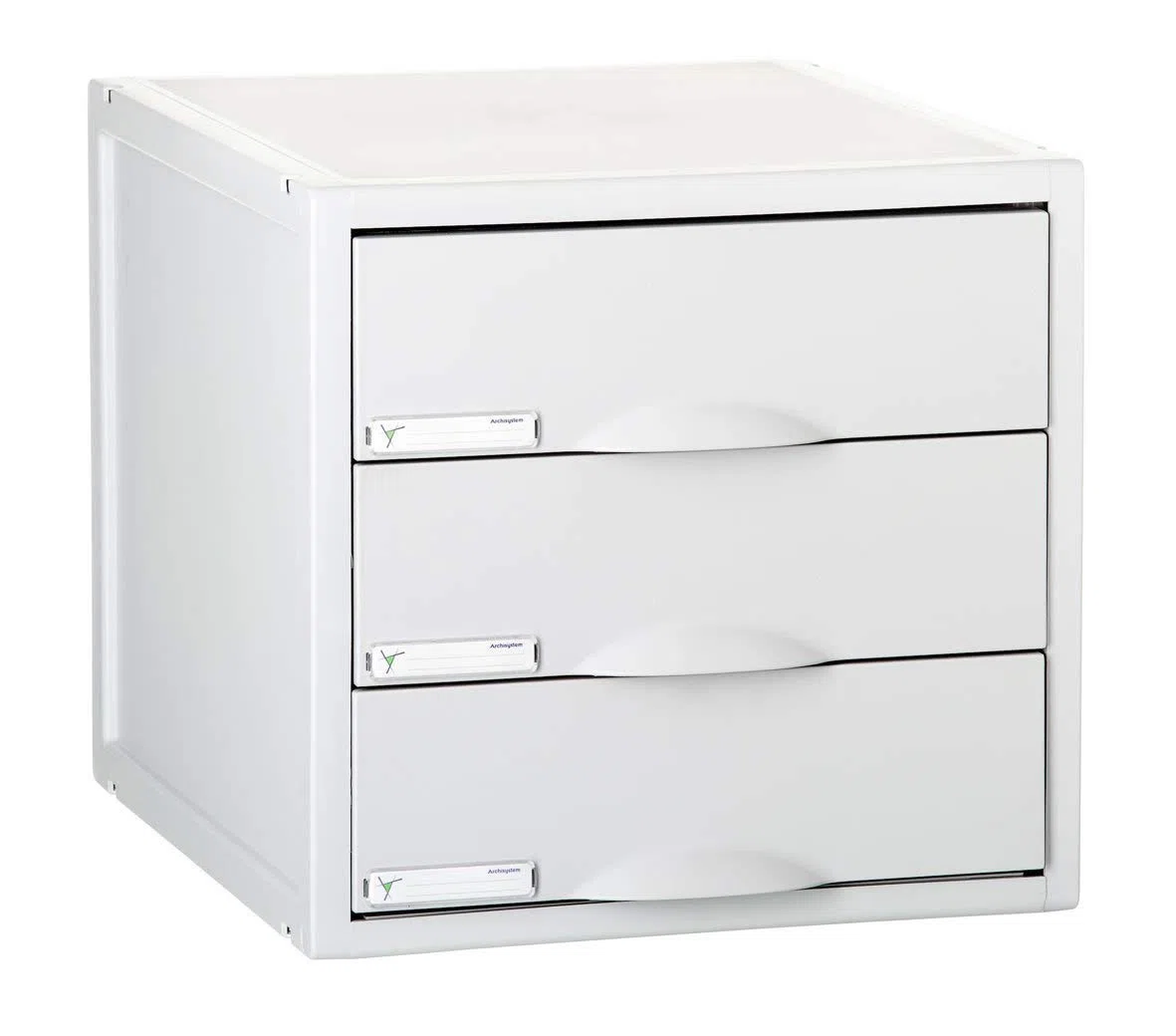 Archivo 2000 - Sistema de organización modular 3 cajones, Cajonera Oficina, Cajones de almacenamiento, Fichero cajones, Organizador para despacho, hogar, escuela. Archisystem GR 356 x 316 x 303 mm.