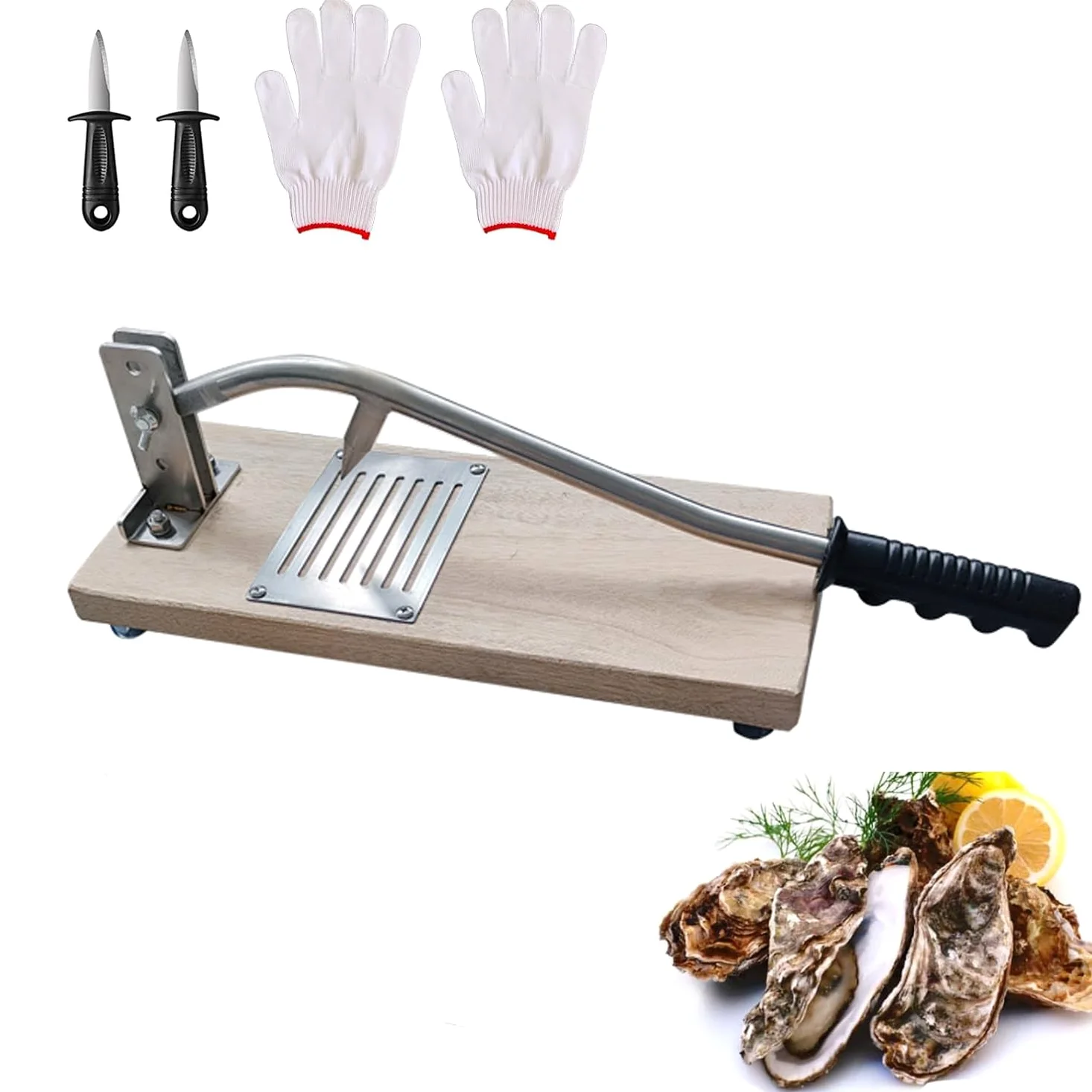 Abridor Ostras,Cuchillo de Ostras de Acero Inoxidable Ajustable,Herramienta para Descascarar Ostras,Herramienta para Mariscos para Restaurantes y Hogares