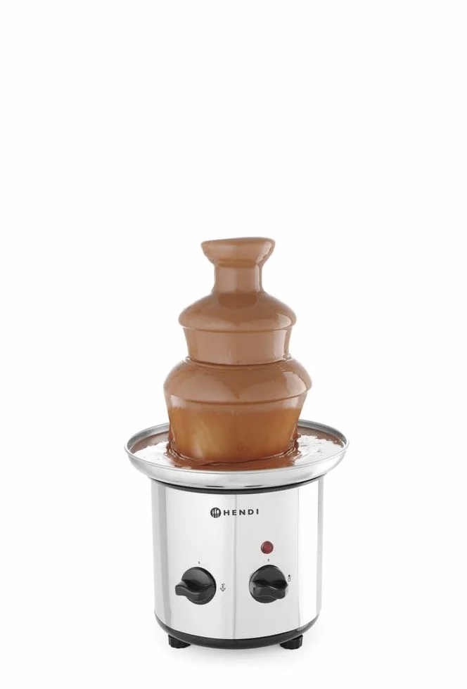 HENDI Fuente de Chocolate de 3 Niveles, Capacidad: hasta 1,5 kg, 230 V / 46 W, Ø215x(H)375 mm, Acero Inoxidable