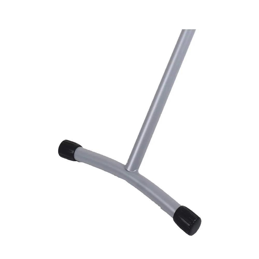 HAEGER HOME STRONG PRO - Tabla de Planchar con altura ajustable ininterrumpida hasta 94 cm, descanso para hierro dibujado también para los generadores de vapor, Gris Metalizado 124 x 40 cm