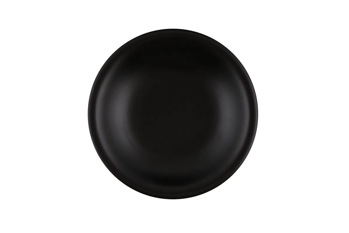 Juego de Vajilla Elegante de Cerámica Negra Mate (12 Piezas) | 100% Gres, Antibacteriano, Fácil de Limpiar, Resistente al Choque Térmico | Apto para Lavavajillas y Microondas