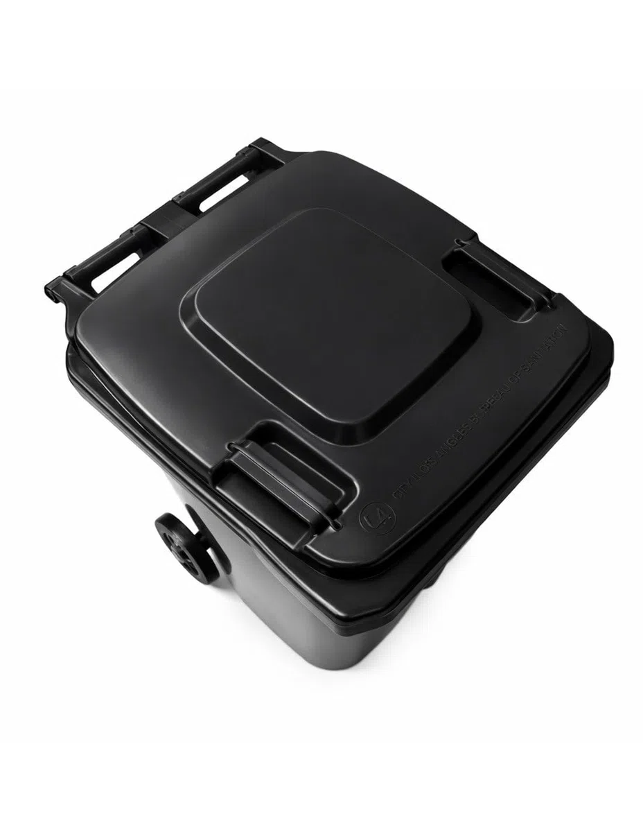 JARDIN202 - Contenedor de Basura Reciclables de Colores con Ruedas 240L | 240 L (Negro)