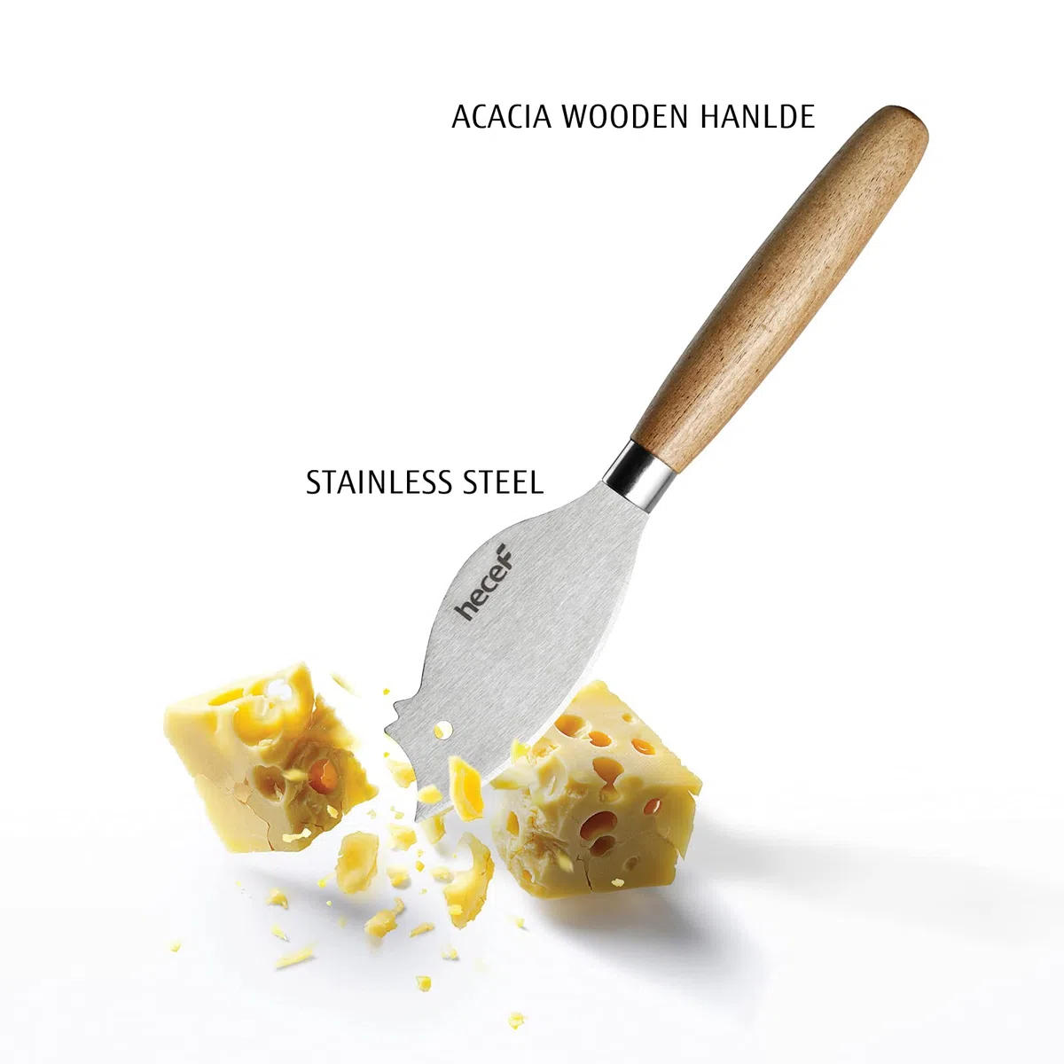 hecef Juego de Tabla de Queso de Madera Acacia con Tabla Negra y Cuchillo para Queso, Placa de Madera y Bandeja para Servir Queso, Galletas y Carne