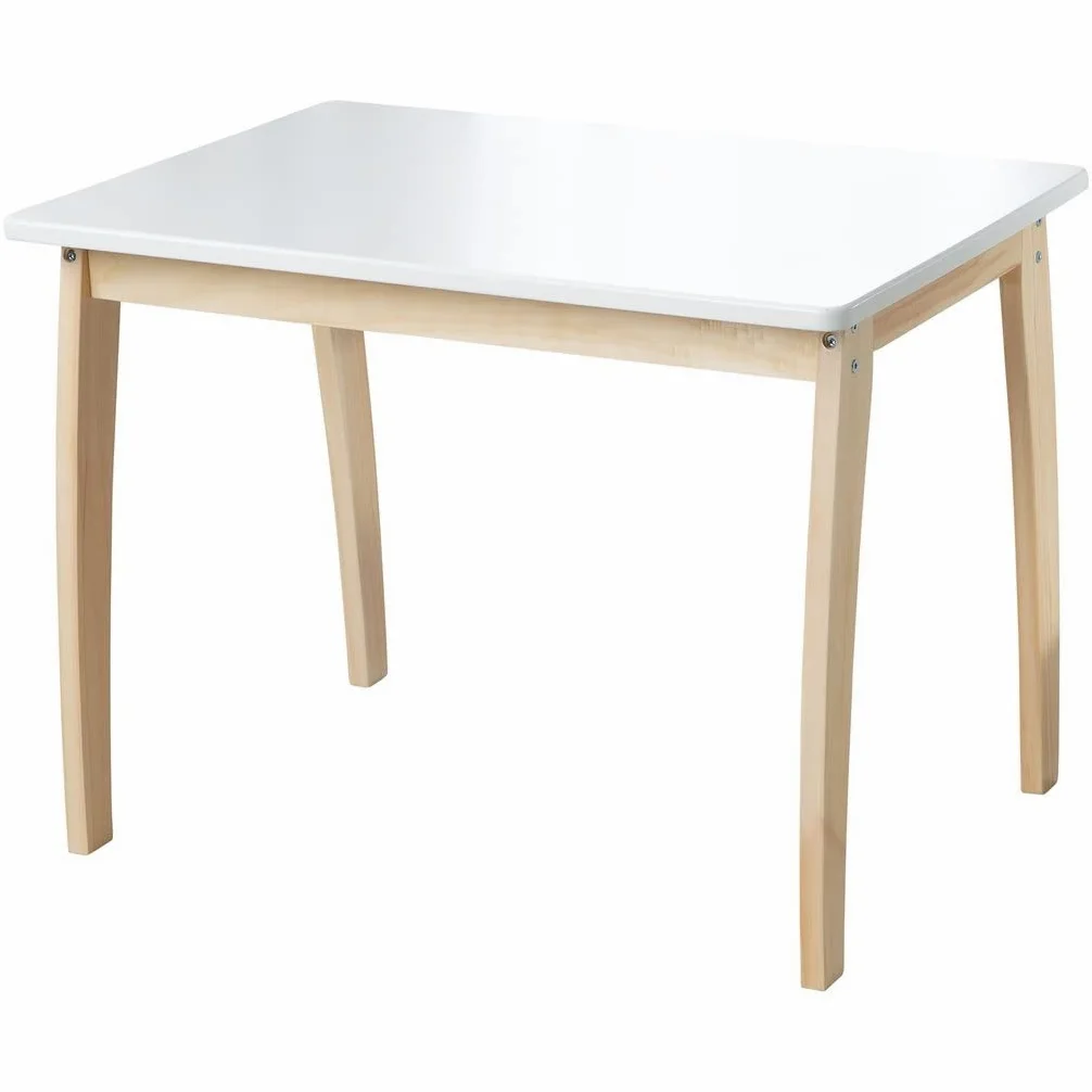 roba Mesa Infantil, Madera Maciza y MDF, con Tablero Lacado en Blanco
