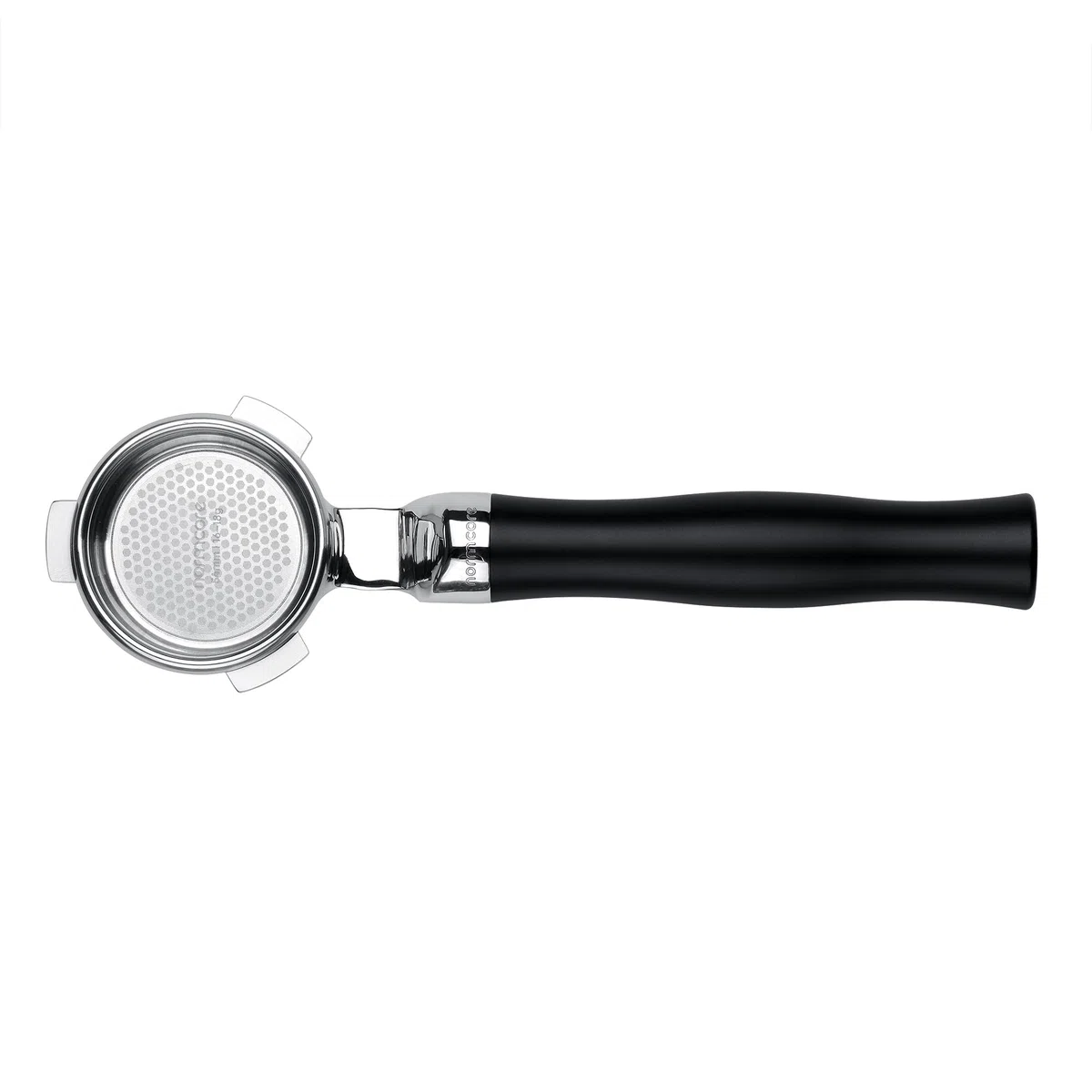 Normcore Portafiltro Silm sin fondo de 54 mm, portafiltro desnudo con mango de aluminio anodizado negro, se adapta a máquinas Breville Sage de 54 mm, cesta de precisión de doble disparo de 18 g