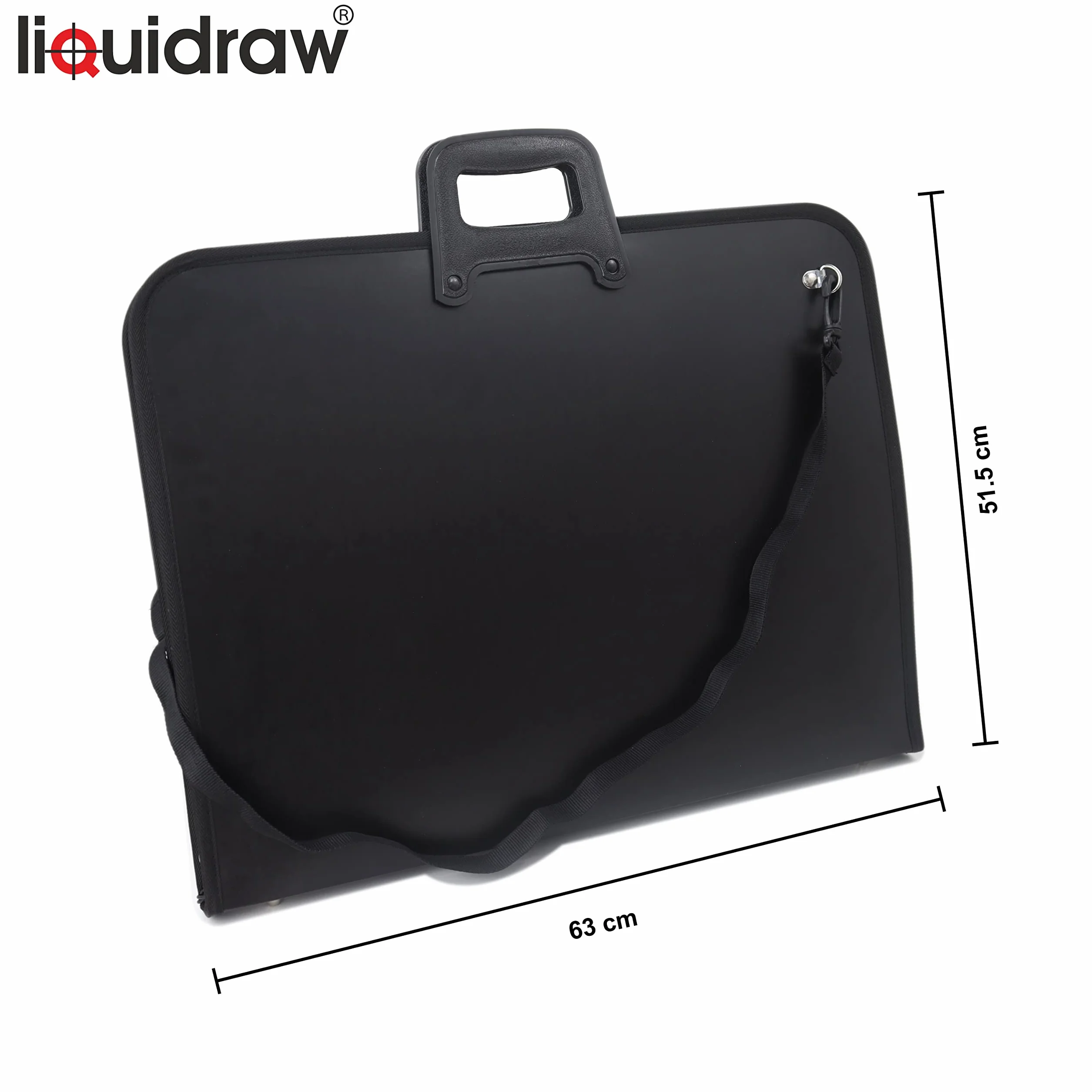 Liquidraw Portafolio de almacenamiento de arte | Carpeta A2 y A3 con fundas o bolsillos transparentes | Bolsa de transporte de arte y almacenamiento de documentos para artistas, Black, A2, Bolsa tipo