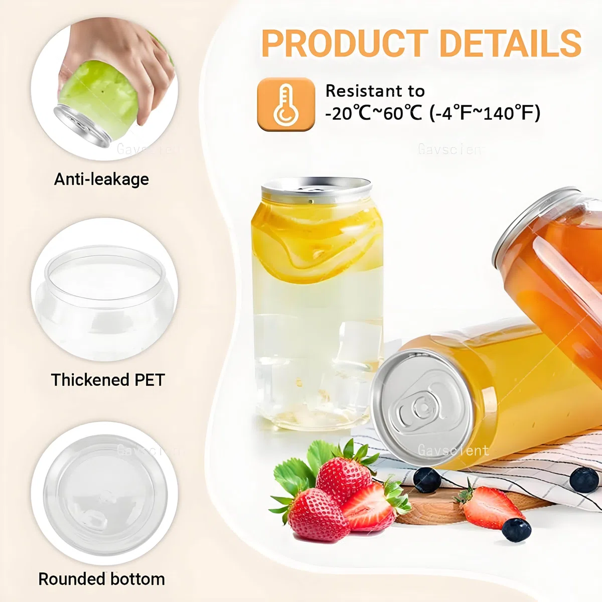 Vasos selladores de latas de plástico desechables con tapas de aluminio para botellas de bebidas, compatibles con máquina de sellado de latas
