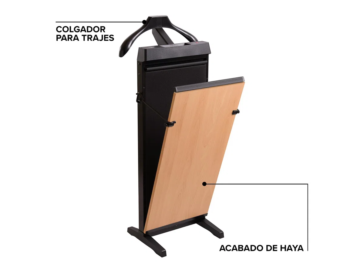 Corby 3300 - Prensa para pantalones, haya, enchufe europeo