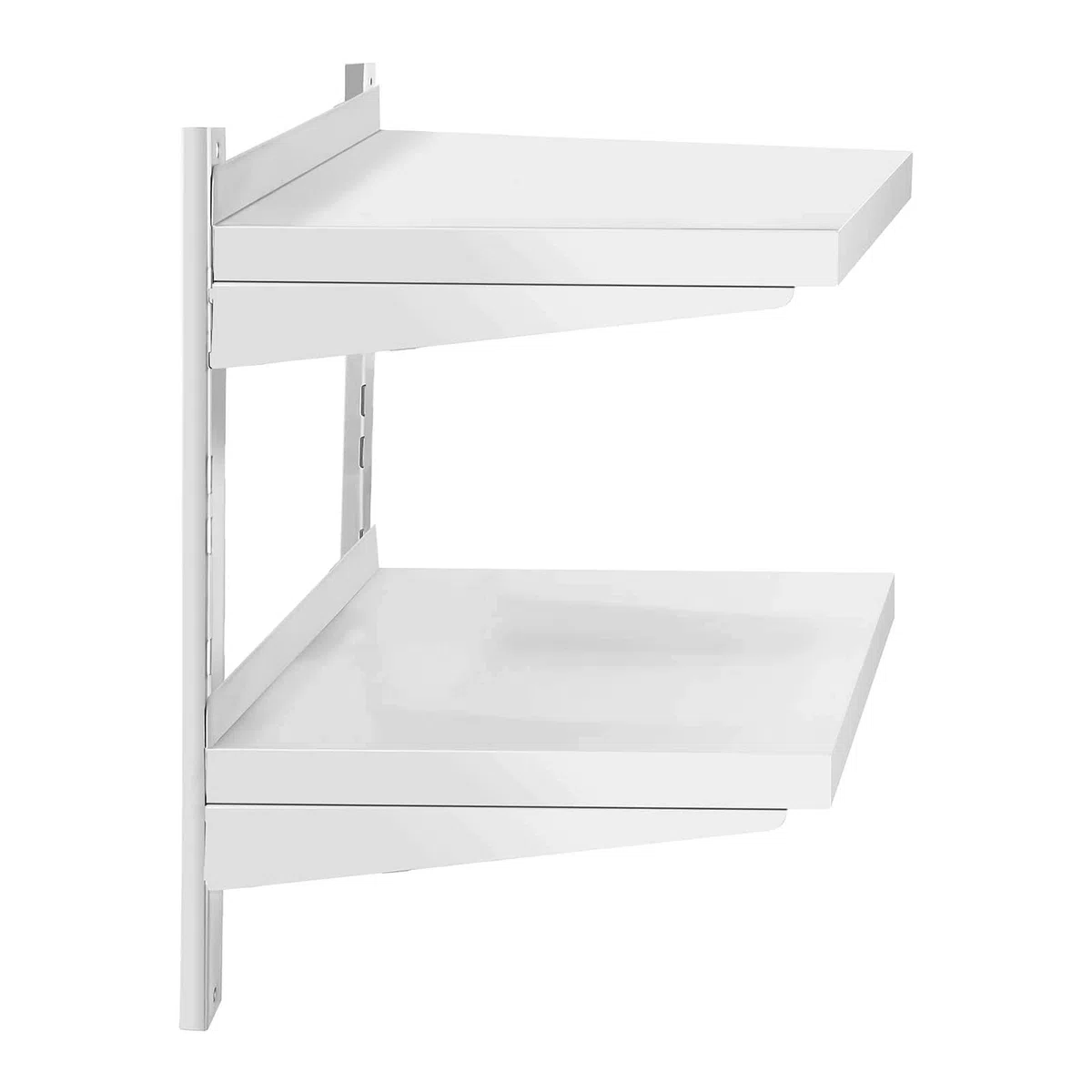 Royal Catering Estante De Pared Metálico Estantería para Cocina RCWR-600.4 (Capacidad: 40 kg, Acero Inoxidable, 2 Baldas, 40 x 60 cm)