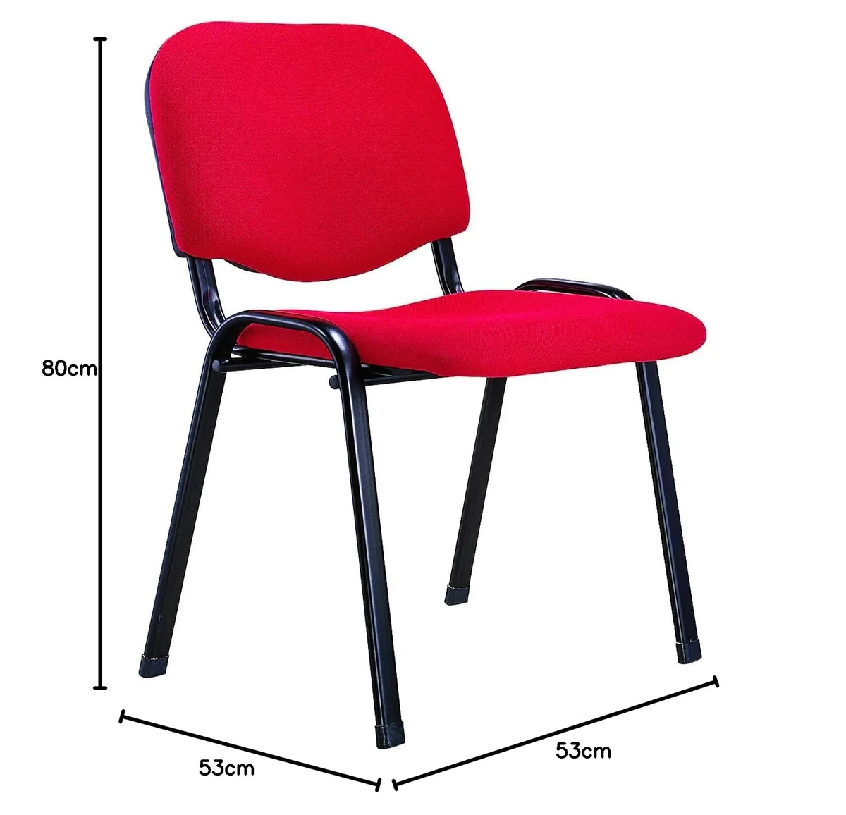 Silla confidente de oficina Q-Connect KF10882, rojo